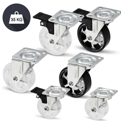 Möbelrollen Bockrollen Lenkrollen Transportrolle RAPID Ø 50 mm Ø 75 mm SOTECH – neu – Sonstiges – überwiegend weiß – Foto 1…