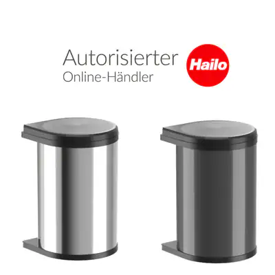 HAILO Mülleimer Edelstahl AS Mono 20 Einbau Abfallsammler B-Ware 3520001 3520071 – neu – Möbel – überwiegend weiß – Foto 1…