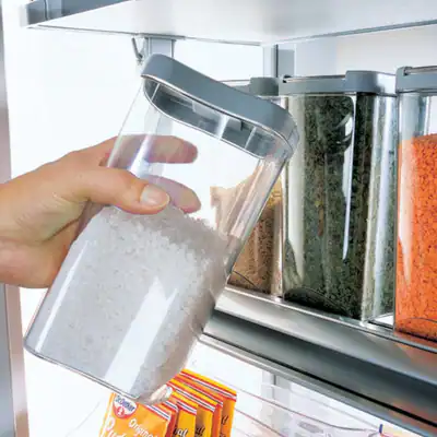 Kesseböhmer Vorratsdosen-Set für Apothekerauszug DISPENSA transparent/ grau – neu – Möbel – Foto 1 von 4