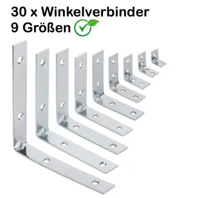 Bauwinkel Holzverbinder Möbelverbinder Winkelverbinder Stahl mit Sicke SOTECH – neu – überwiegend weiß – Foto 1 von 3