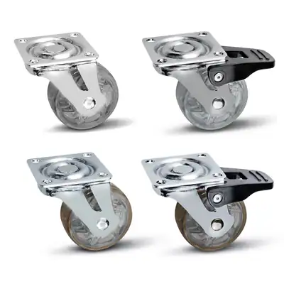 KÖNIG Möbelrolle Shift Ø 50 mm, mit und ohne Bremse in transparent oder braun – neu – Foto 1 von 3