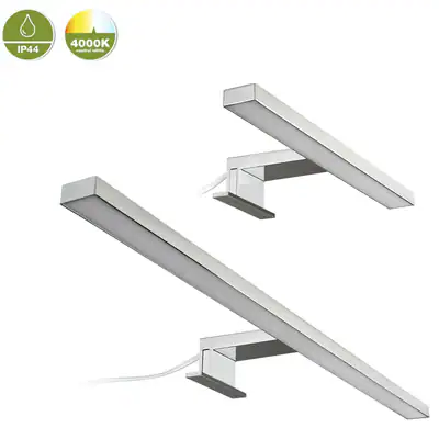 Spiegelleuchte Bad Beleuchtung Badleuchte Schminklicht Aufbaulampe LED neutral – neu – Möbel – überwiegend weiß – Foto 1…