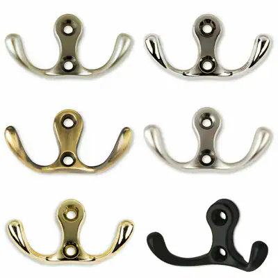 Kleiderhaken Emely Wandgarderobe 2-fach Haken Doppelhaken Jackenhaken Garderobe – neu – Möbel – überwiegend weiß – Foto 1…