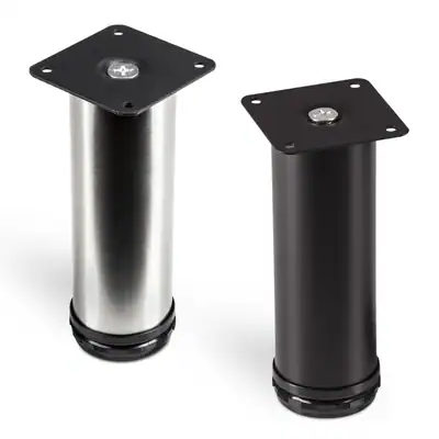 4 x Möbelfuß JOHNNY Ø 50 mm H: 60-150 mm Edelstahl oder Schwarz B-Ware – gebraucht, gut – Foto 1 von 5