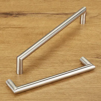 Möbelgriff echt Edelstahl gebürstet BA 128 & 192 mm Edelstahlgriff Bügelgriff – neu – überwiegend orange – Foto 1 von 2