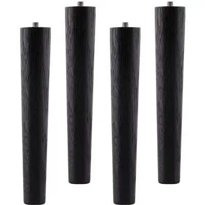 4er Set SOTECH Möbelfüße Eiche Schwarz Schrankfuß Möbelbeine Schrankfüße B-Ware – neu