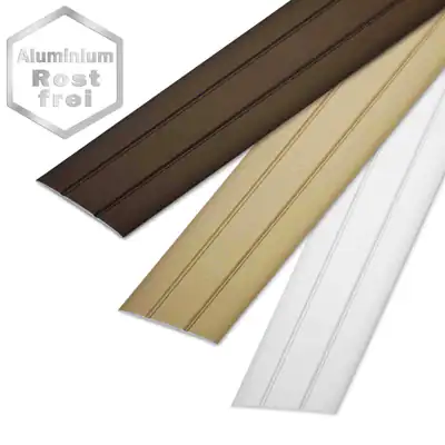 Übergangsprofil Flach selbstklebend Alu Bodenprofil Abdeckleiste Profil SOTECH – neu – Möbel – überwiegend weiß – Foto 1…
