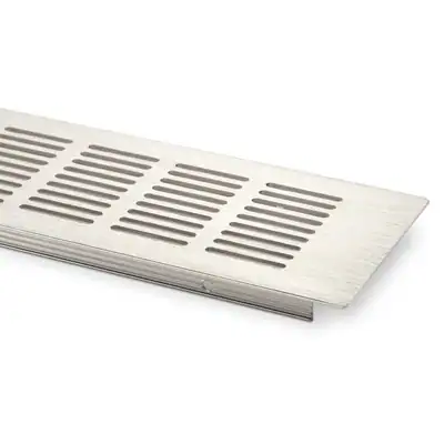 KÖNIG Lüftungsgitter Stegblech Aluminium Edelstahloptik, 500 x 80 mm – neu – Möbel – überwiegend weiß – Foto 1 von 2