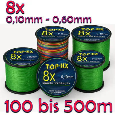 TOP 8 fach Geflochtene Angelschnur 100–500 m | Braid Line für Zander & Hech – neu – Handys & Telefone – überwiegend weiß…