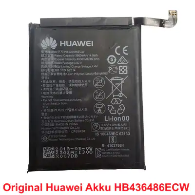 Original Huawei Akku HB436486ECW für P20 Pro Battery Batterie Gebraucht – gebraucht, gut – Sonstiges – überwiegend weiß