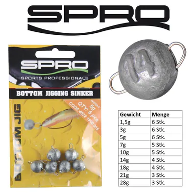 Spro Bottom Jigging | Cheburashka 1,5g bis 28g | Jig Bleikugeln Jigkopf Jighead – neu – Sonstiges – überwiegend weiß – Foto…