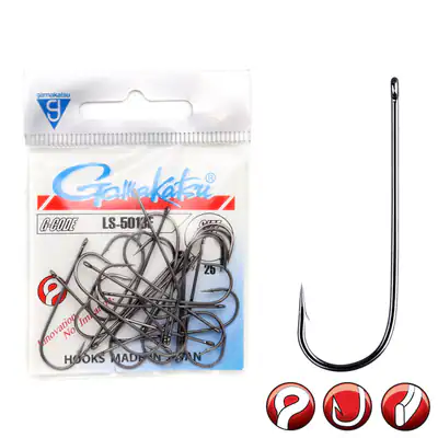 Gamakatsu LS-5013F Hooks Black | Einzel J- Haken mit Öse 3/0 bis #10 Schwarz – neu – Sonstiges – Foto 1 von 3