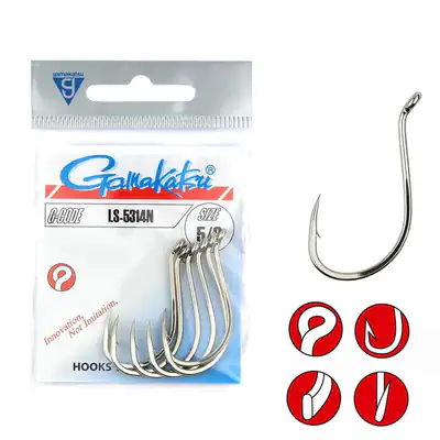 Gamakatsu LS-5314N Hooks Nickel | Super scharfe Einzel Haken 10/0 bis #14 Öhr – neu – Sonstiges – überwiegend weiß – Foto 1…