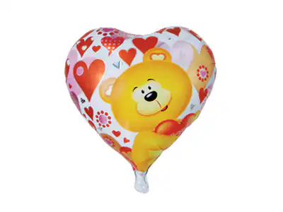 Folienballon Herz Liebe Bärchen Helium Ballon Luftballon Valentinstag Geburtstag – neu – Möbel – überwiegend weiß