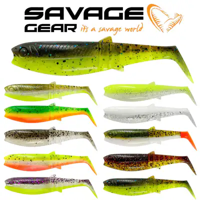 Savage Gear CANNIBAL SHAD | Alle Größen | Gummifisch Barsch Hecht Zander Köder – neu – Sonstiges – überwiegend weiß – Foto…