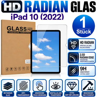 Displayschutz für iPad 10. Gen. 2022 A2777 10.9' Panzerfolie EchtGlas Schutzglas – neu – Computer & Zubehör – überwiegend…