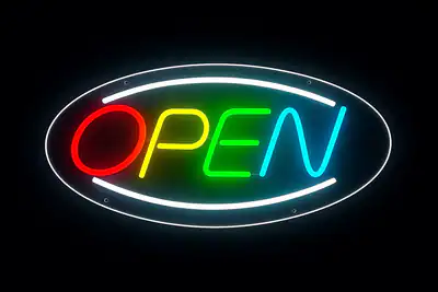 NEON LED OPEN Leuchtschild Werbeschild Werbetafel Schild Neonschild – neu – Sonstiges – überwiegend schwarz – Foto 1 von 5