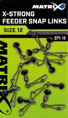 Matrix X-Strong Feeder Bead Snap Links Wirbel Karabiner Laufwirbel Gr. #10 & #12 – neu – Sonstiges – überwiegend schwarz…