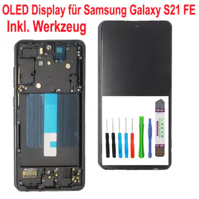Display für Samsung Galaxy S21 FE SM-G990 LCD Soft Oled Bildschirm Mit Rahmen+TO – neu – Handys & Telefone – überwiegend weiß