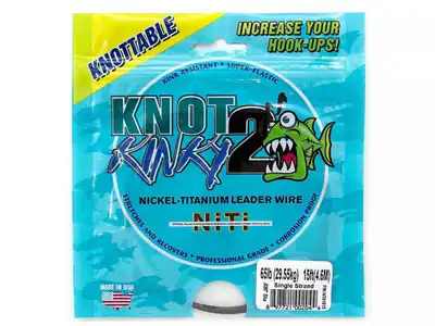 Aquateko 4,5 m Knot 2 Kinky 1x1 Titanium Vorfach Nickel Titan Raubfisch Knotbar – neu – Sonstiges – überwiegend weiß – Foto…