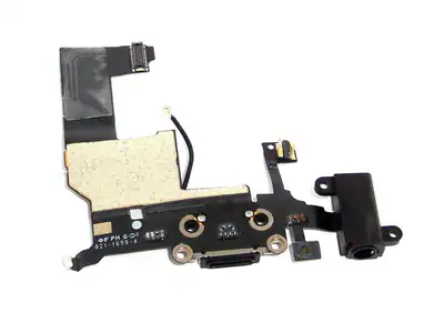 iPHONE 5 LADEBUCHSE DOCK CONNECTOR CHARGER FLEX KABEL MIKROFON ANTENNE SCHWARZ – neu – Handys & Telefone