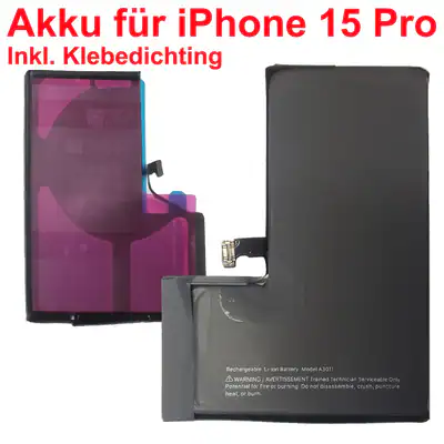 Akku fur iPhone 15 Pro Batterie Akku Battery ersetzt A3011 3342 mAh – neu – Sonstiges – überwiegend weiß – Foto 1 von 2