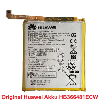 Original Huawei Akku HB366481ECW für P8 P10 Lite P20 Lite Honor 7 8 9 Battery – gebraucht, gut – Sonstiges – überwiegend weiß