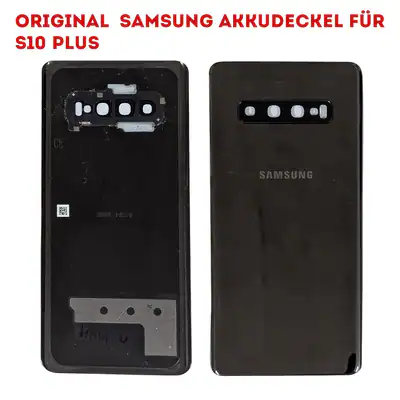 Original Samsung S10 Plus SM-G975F Akkudeckel Backcover +Kameraglas Schwarz – gebraucht, gut – Handys & Telefone