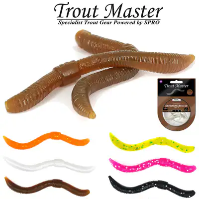 Spro Trout Master Dendrobaena 60 TPE 15 Wurm Gummi Worm Knoblauch Schwimmend 6cm – neu – Sonstiges – Foto 1 von 5