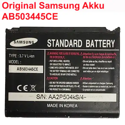 Original Samsung AB503445CE Akku SCH-B540, U440 Gloss, Z630 Battery Batterie – gebraucht, gut – Sonstiges – überwiegend weiß