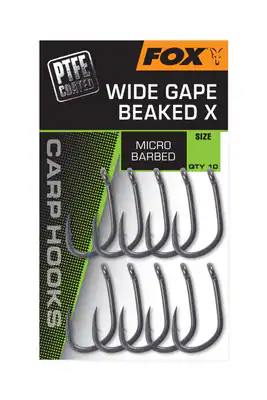 Fox Carp Hooks PTFE - Wide Gape Beaked X Karpfen Haken 10 Stk Angeln Rig – neu – Sonstiges – überwiegend weiß – Foto 1 von 2