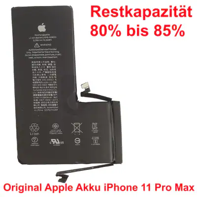 Original Apple iPhone 11 Pro Max Akku 616-00653 Batterie 80% bis 100% Kapazität – gebraucht, gut – Sonstiges – überwiegend…