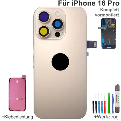 Akkudeckel für iPhone 16 Pro Gold NFC Blitzlicht Magnet vormontiert – neu – Handys & Telefone – Foto 1 von 4