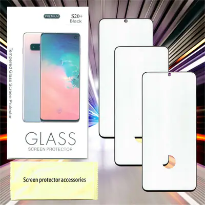 3x Schutzglas Samsung Galaxy S20 Plus Bildschirmschutz Displayschutz Side Glue – neu – Sonstiges – überwiegend weiß