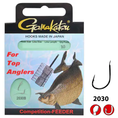 Gamakatsu Booklet Feeder Strong 2030B | 80cm Vorfach gebundene starker Haken – neu – Sonstiges – überwiegend weiß