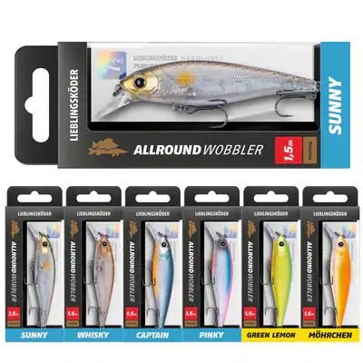Lieblingsköder Allroundwobbler 7,5cm / 9,4g 1,5m Kunstköder Zander Hecht Wobbler – neu – Sonstiges – überwiegend weiß…