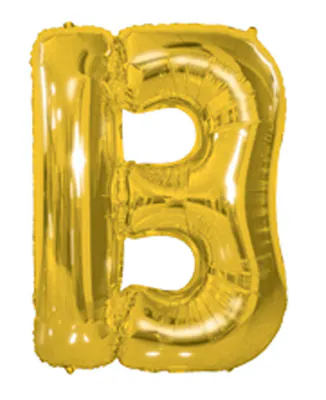 Buchstabe Folienballon B Luftballon Kindergeburtstag Geburtstag Gold