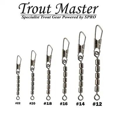 Spro TM 5 Barrel Snap Swivel | 5-fach Wirbel Angel Karabiner Trout Master 6 Stk.