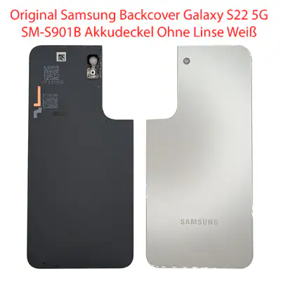 Original Samsung Backcover Galaxy S22 5G SM-S901B Akkudeckel Ohne Linse Weiß – gebraucht, gut – Handys & Telefone