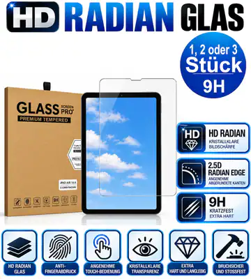 HD Radian Glass Schutzglas für iPad Air 5 2022 A2588 A2589 A2591 Displayschutz