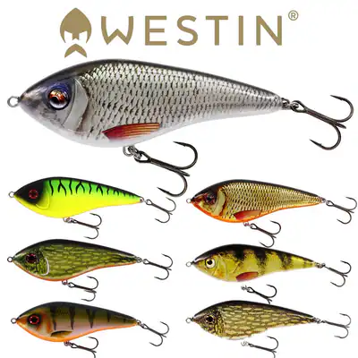 Westin Swim Glidebait 8cm | 16g Suspending Jerkbait Swimbait Hecht Wobbler Köder – neu – Sonstiges – überwiegend weiß…