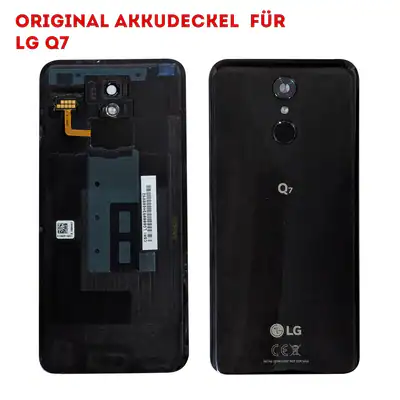 Original LG Q7 Akkudeckel Backcover inkl. Kameraglas Schwarz