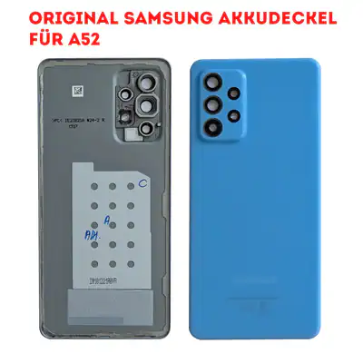 Original Samsung A52 SM-A526 Akkudeckel Backcover inkl.Kameraglas Blau