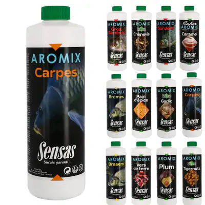 Sensas Aromix Lockstoff 500ml Sirup Futter Zusatz Liquid für Angel Futter Aroma
