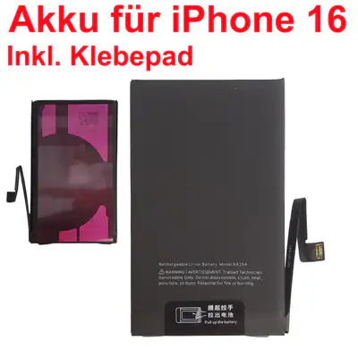 Akku für iPhone 16 Batterie Akku Battery A3081 A3286 A3287 A3288 3561mAh
