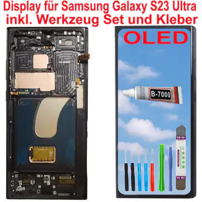 Display für Samsung Galaxy S23 Ultra SM-S918 LCD OLED Bildschirm Inkl. Werkzeug