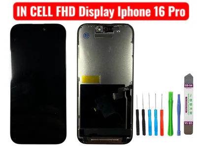 Display Für iPhone 16 Pro LCD InCell Display Bildschirm Schwarz + Werkzeug