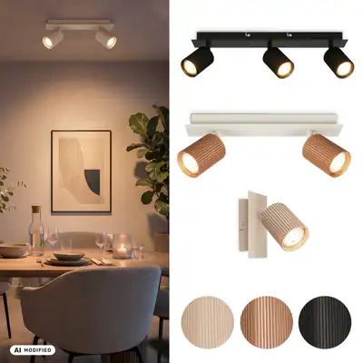 Spotleuchte Deckenstrahler Deckenleuchte Deckenlampe Schwenkbar Flur 2/3-flammig – neu – Möbel – überwiegend weiß – Foto 1…