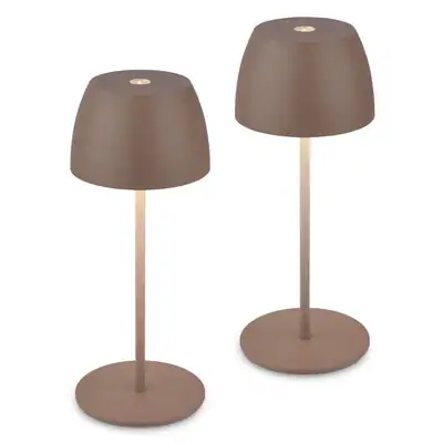 Mini LED Tischlampe kabellos IP44 Akku Tischleuchte Aussen/Innen Dimmbar 2er Set – neu – Möbel – überwiegend weiß