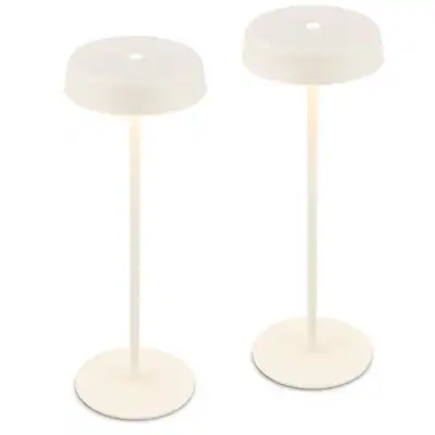2er Set LED Tischlampe Akku LED Tischleuchte Kabellos Dimmbar Touch IP44 Outdoor – neu – Möbel – überwiegend weiß – Foto 1…